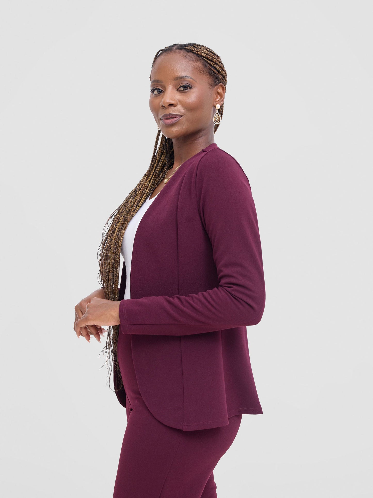 Vivo Basic Dua Jacket - Burgundy