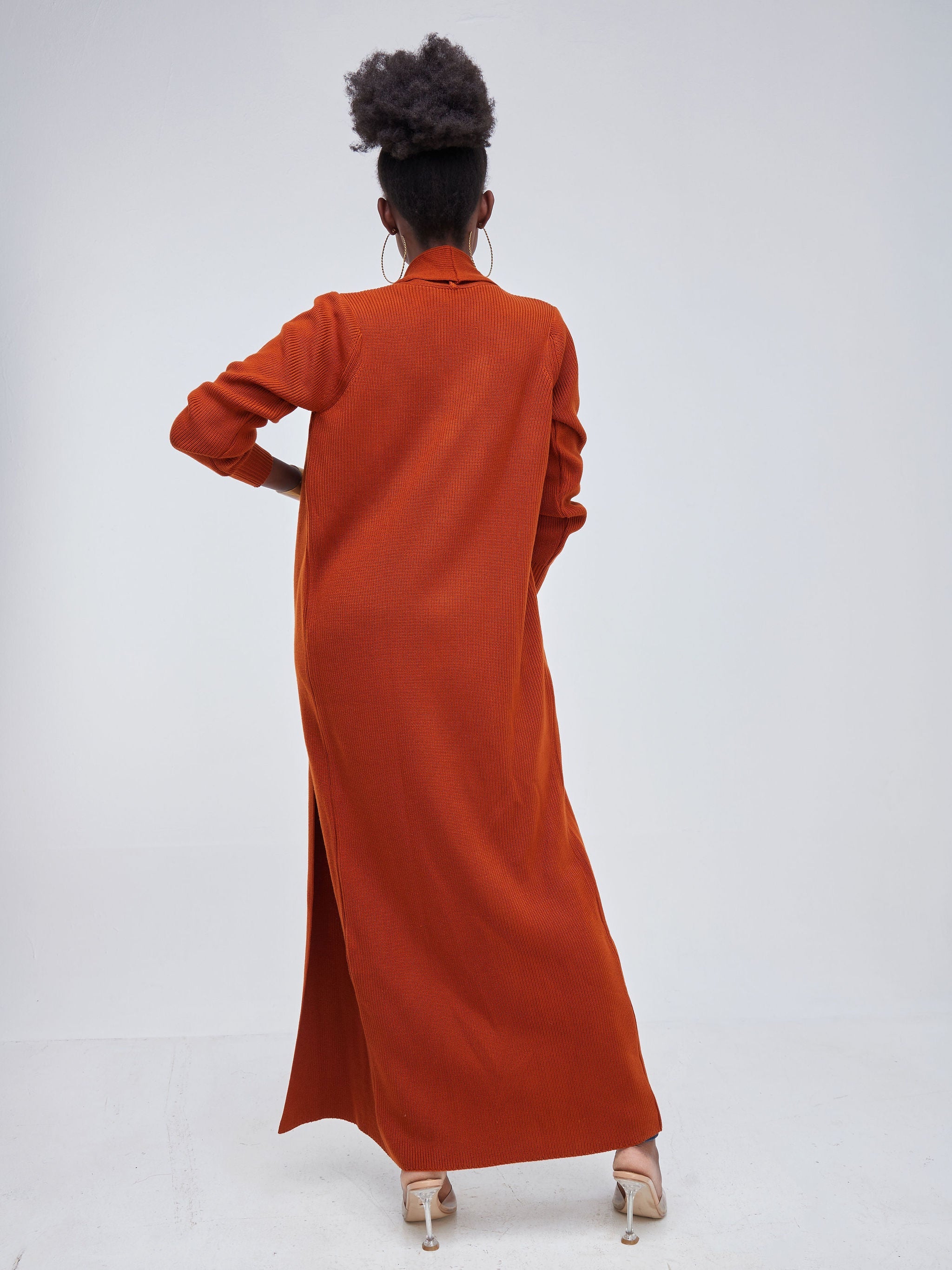 Vivo Long Sleeve Maxi Waterfall - Rust