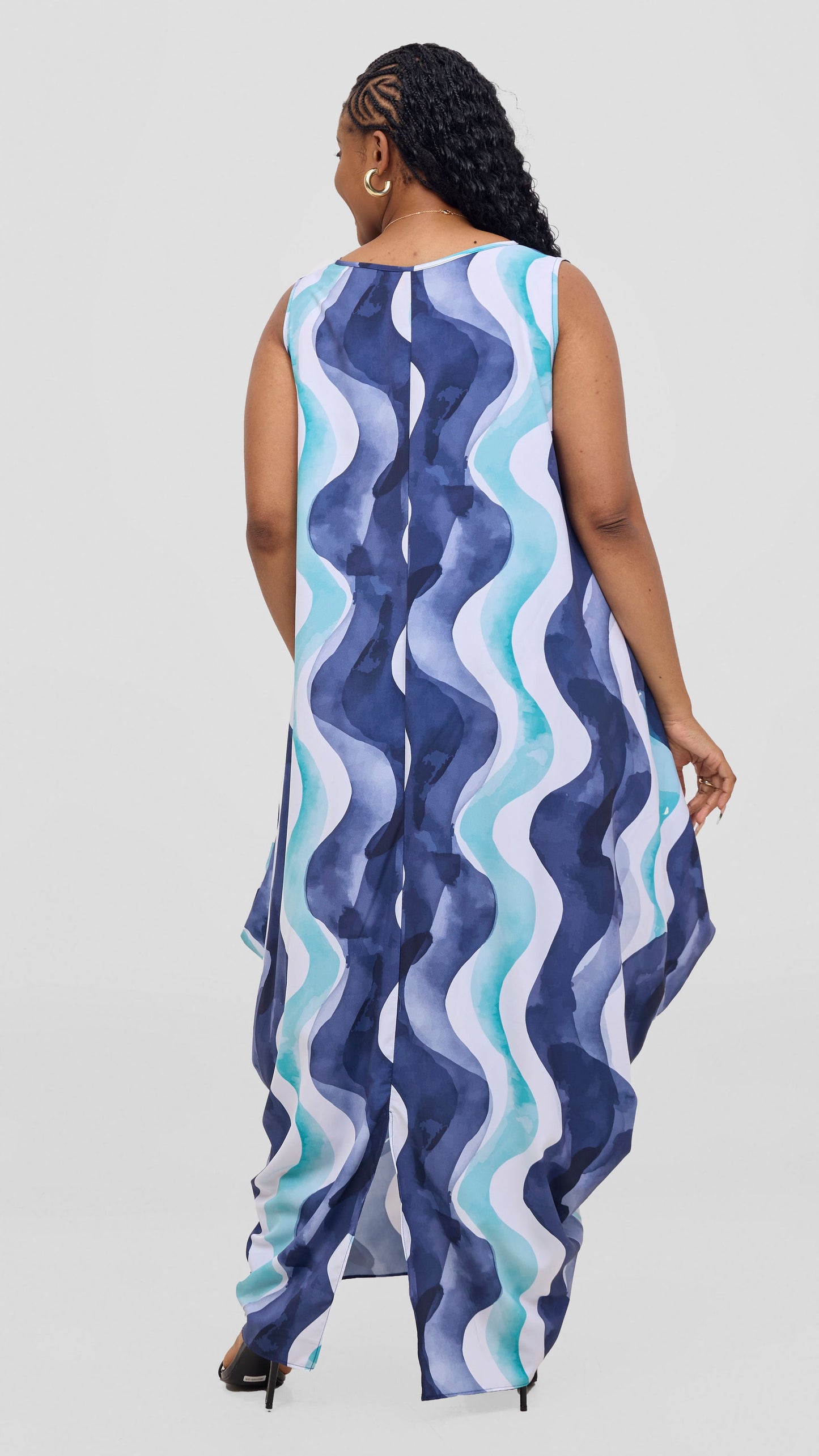 Vivo Seli Maxi Dress - Sea Green / Navy Loura Print