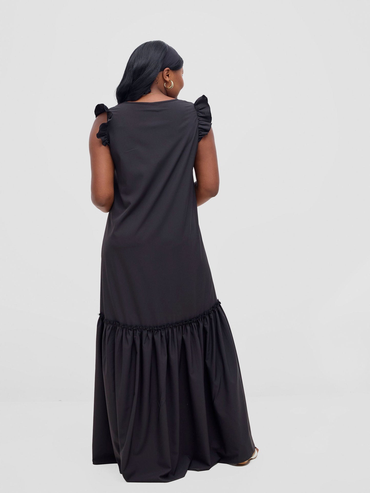 Vivo Nasinka V-Neck Maxi Dress - Black