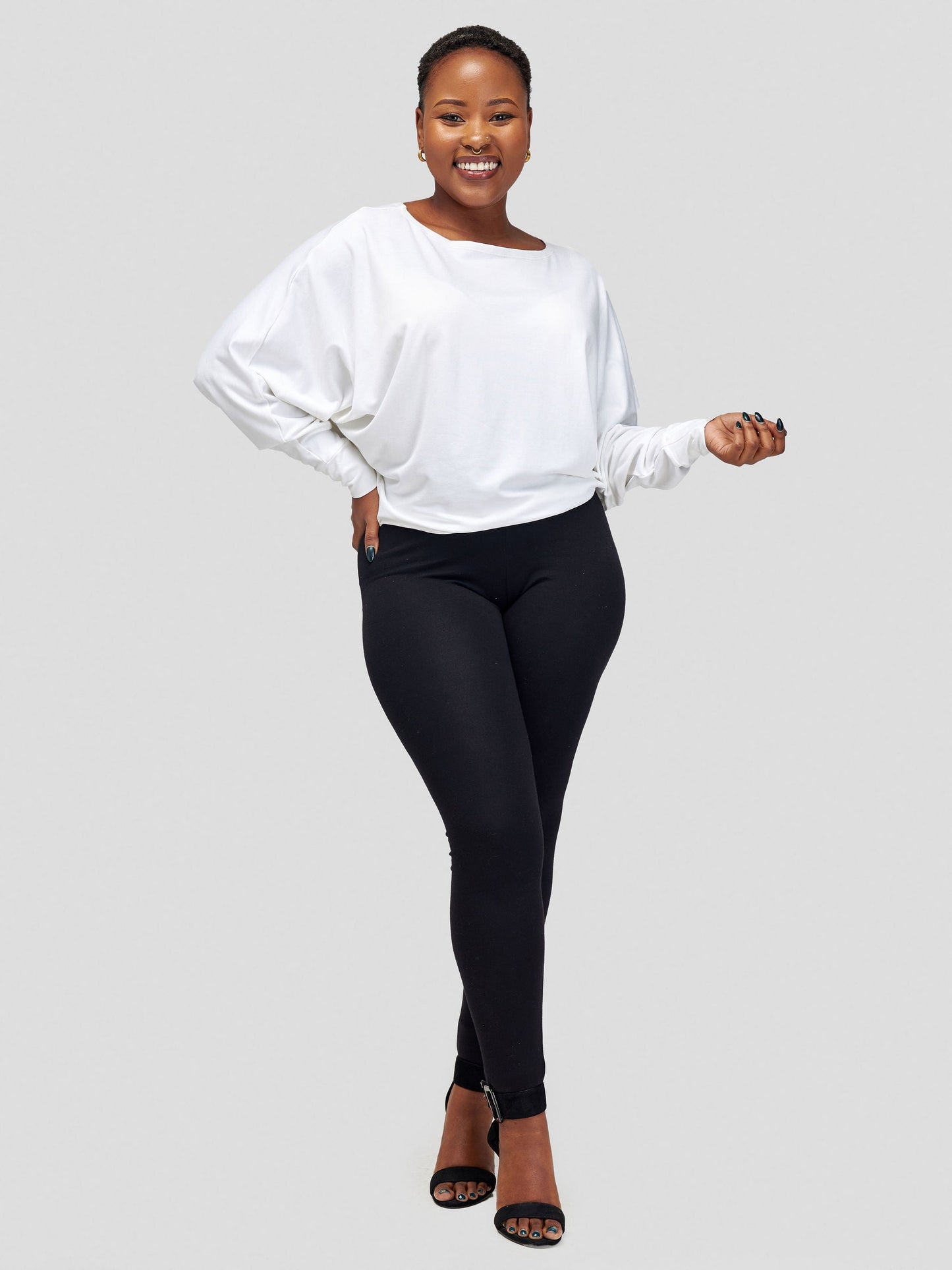 Vivo Bana Batwing Top - White