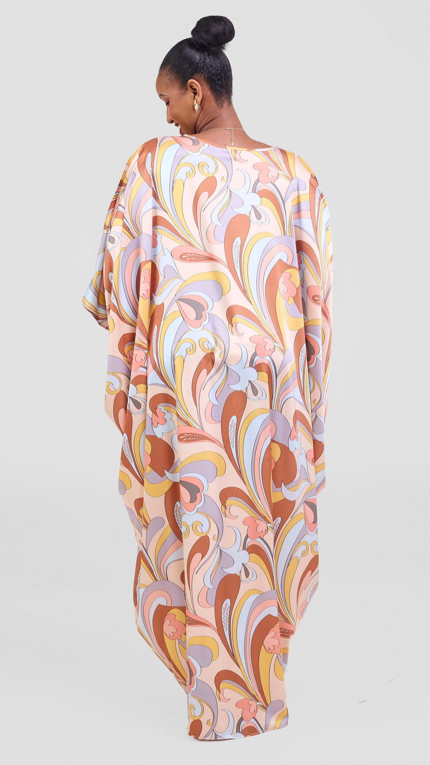 Vivo Lani Maxi Dress - Rust / Mustard Print