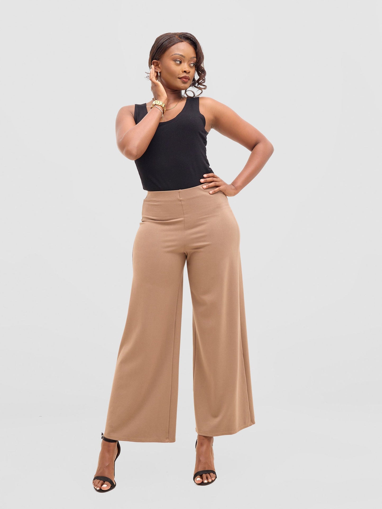 Vivo Upe Wide Leg Pants - Taupe