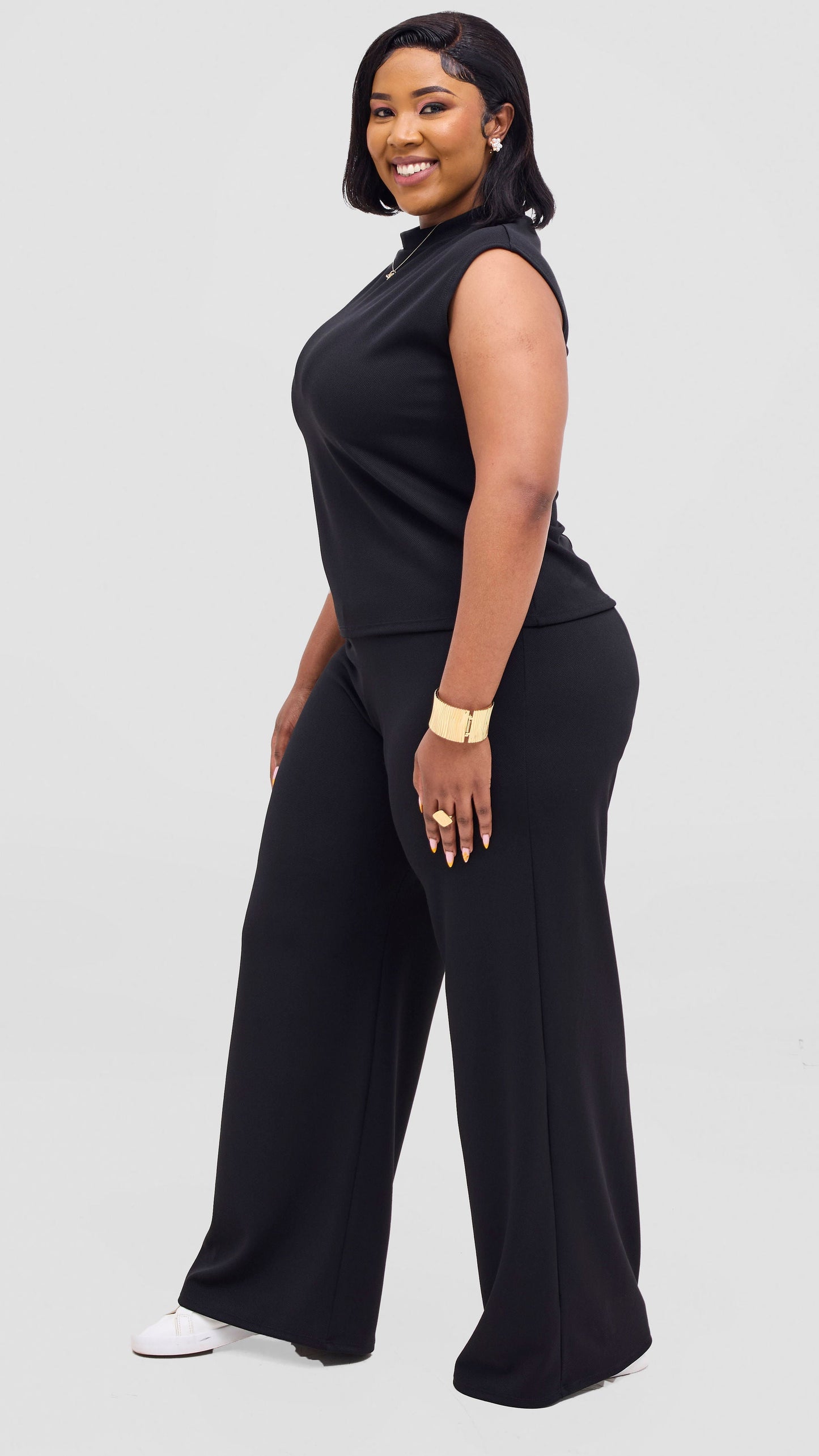 Vivo Selah Mock Neck Top - Black