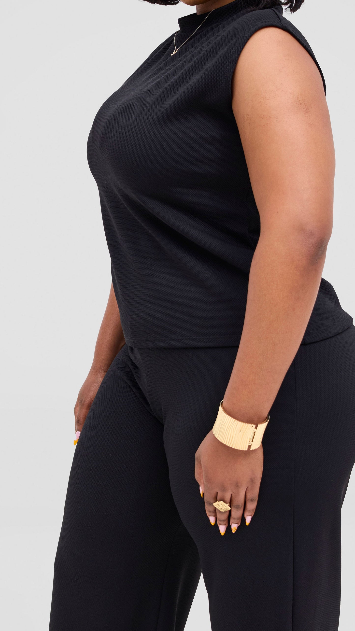 Vivo Selah Mock Neck Top - Black