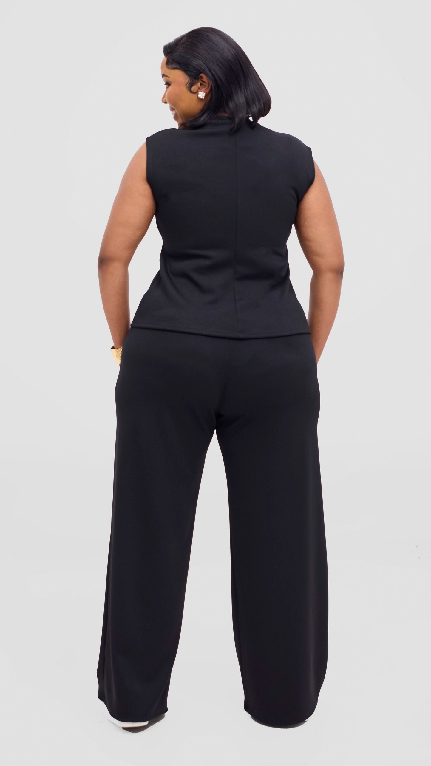 Vivo Selah Mock Neck Top - Black