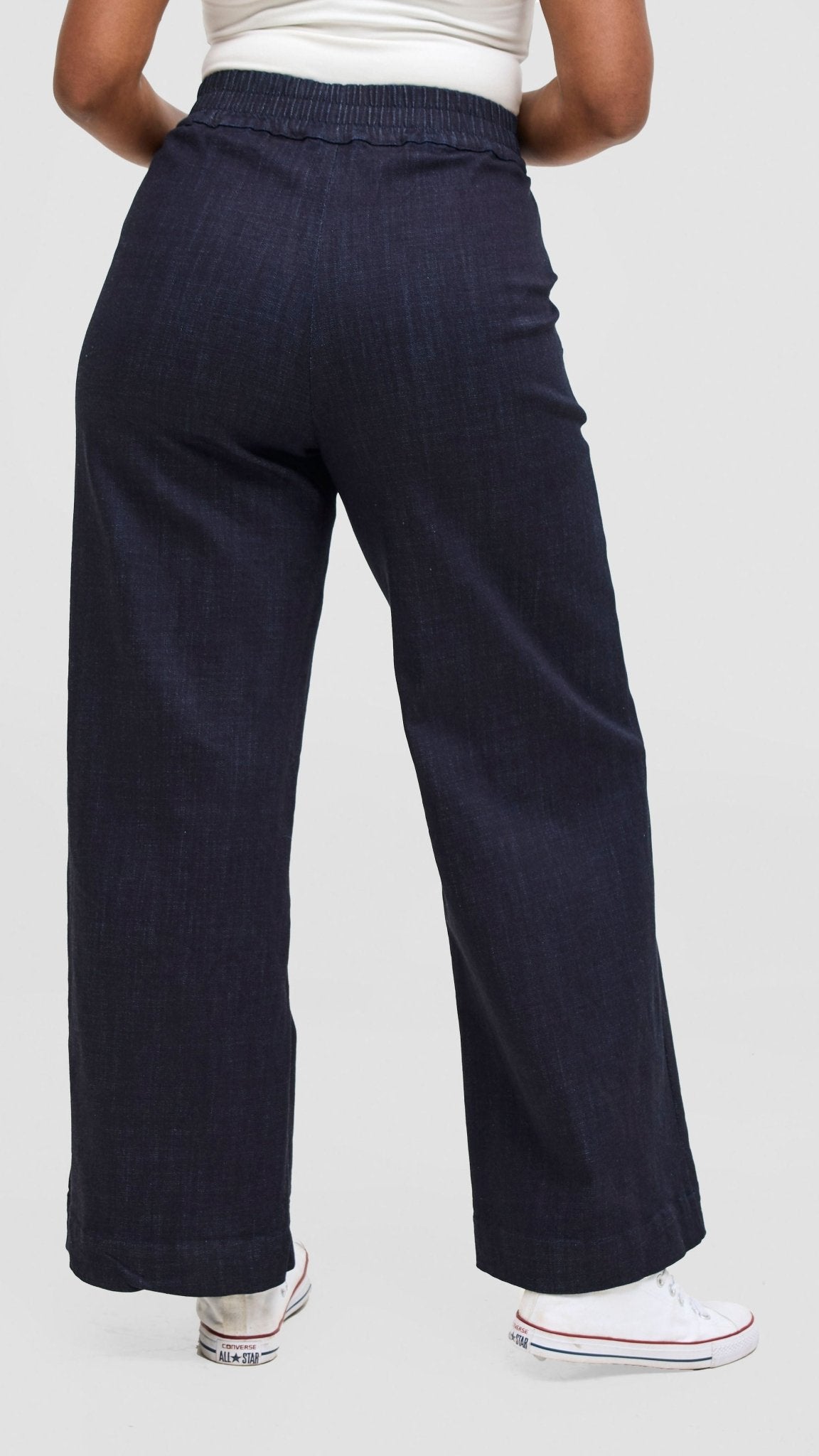 Vivo Denim Straight Pants - Navy