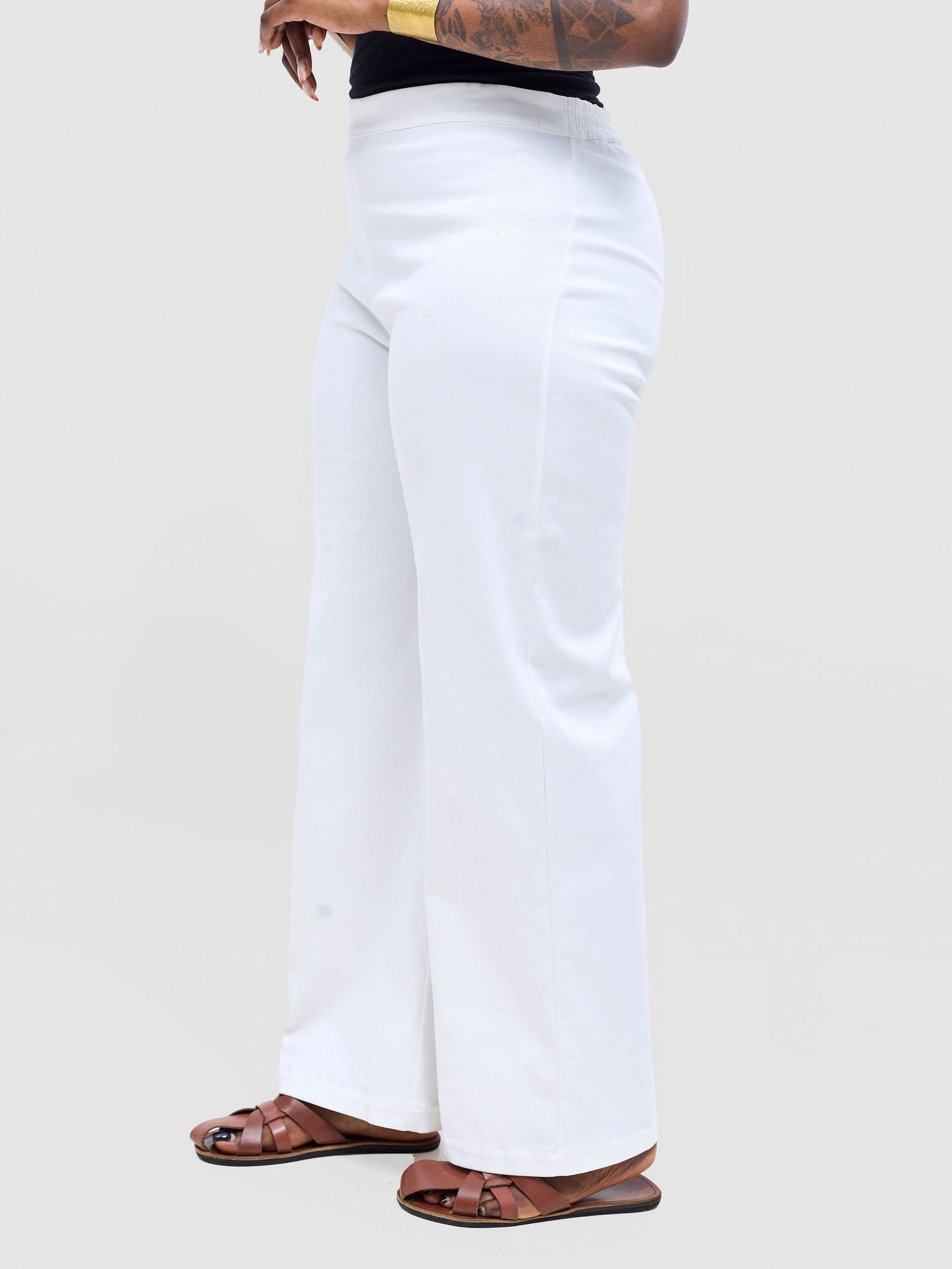 Safari Tiwa Wide Leg Pants - White