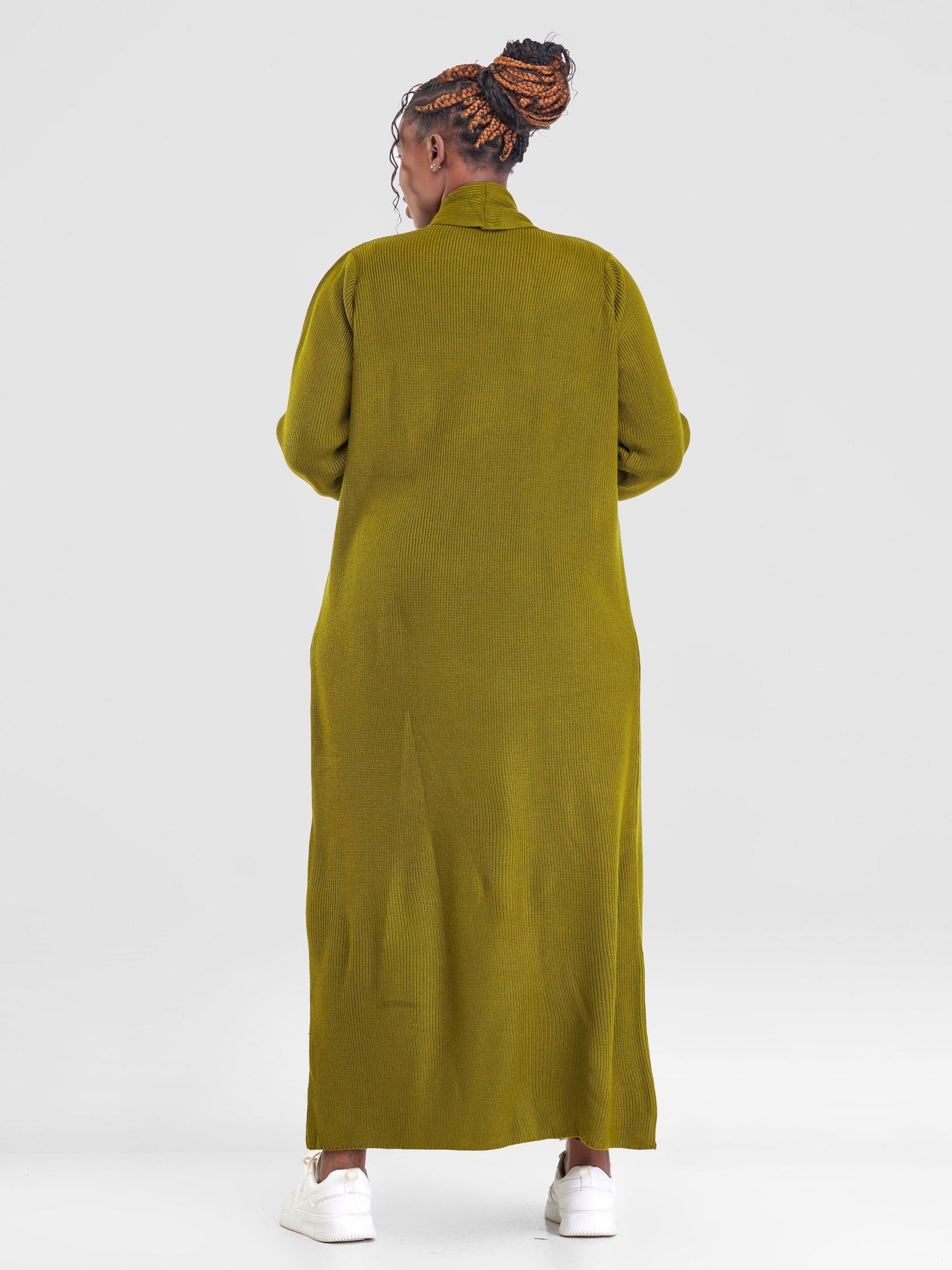 Vivo Long Sleeve Maxi Waterfall - Olive Green