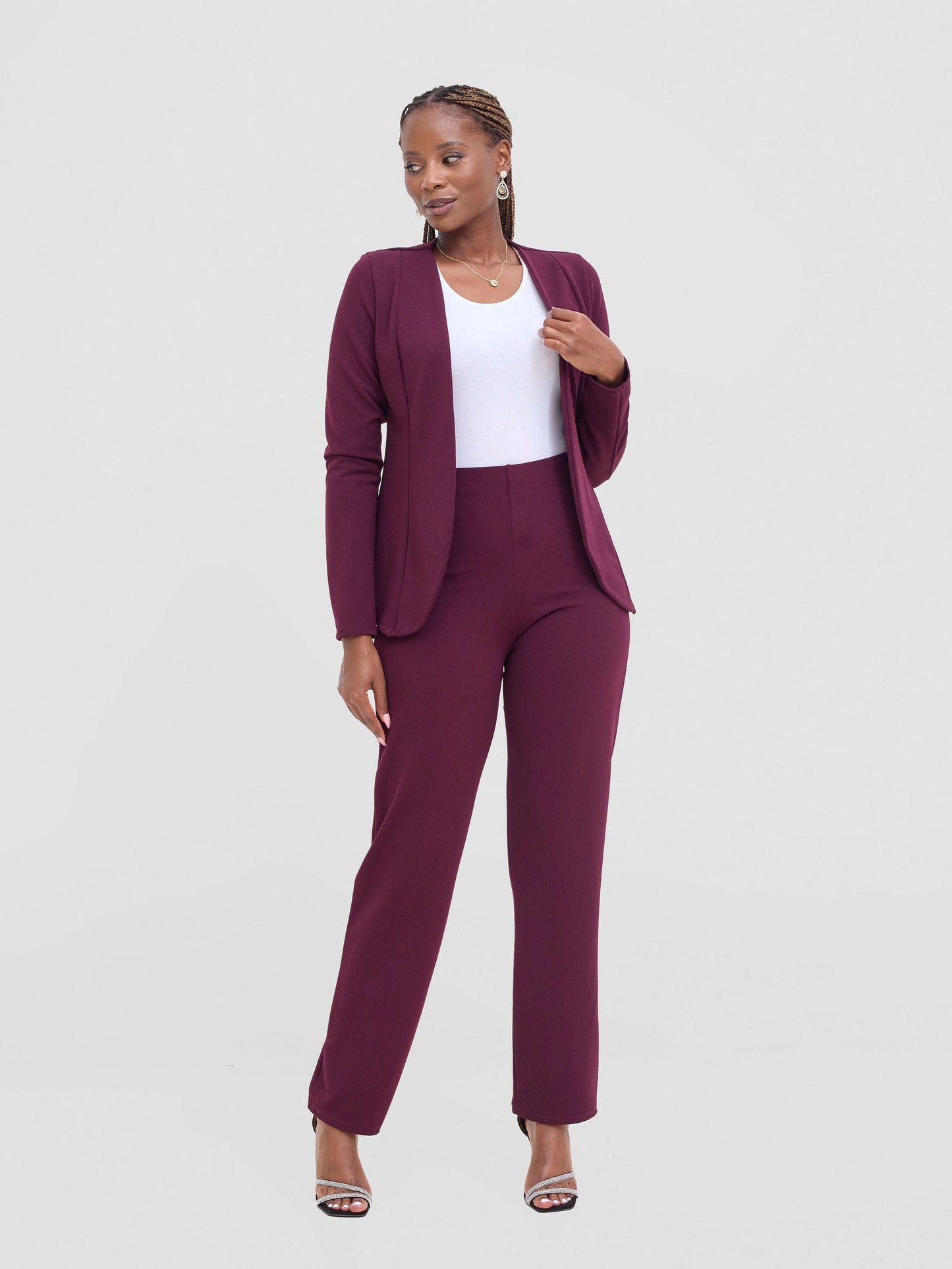 Vivo Basic Dua Jacket - Burgundy