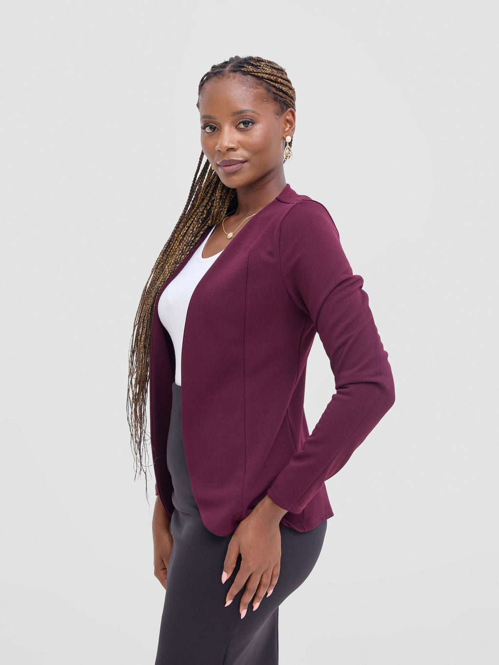 Vivo Basic Dua Jacket - Burgundy