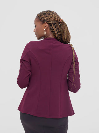 Vivo Basic Dua Jacket - Burgundy