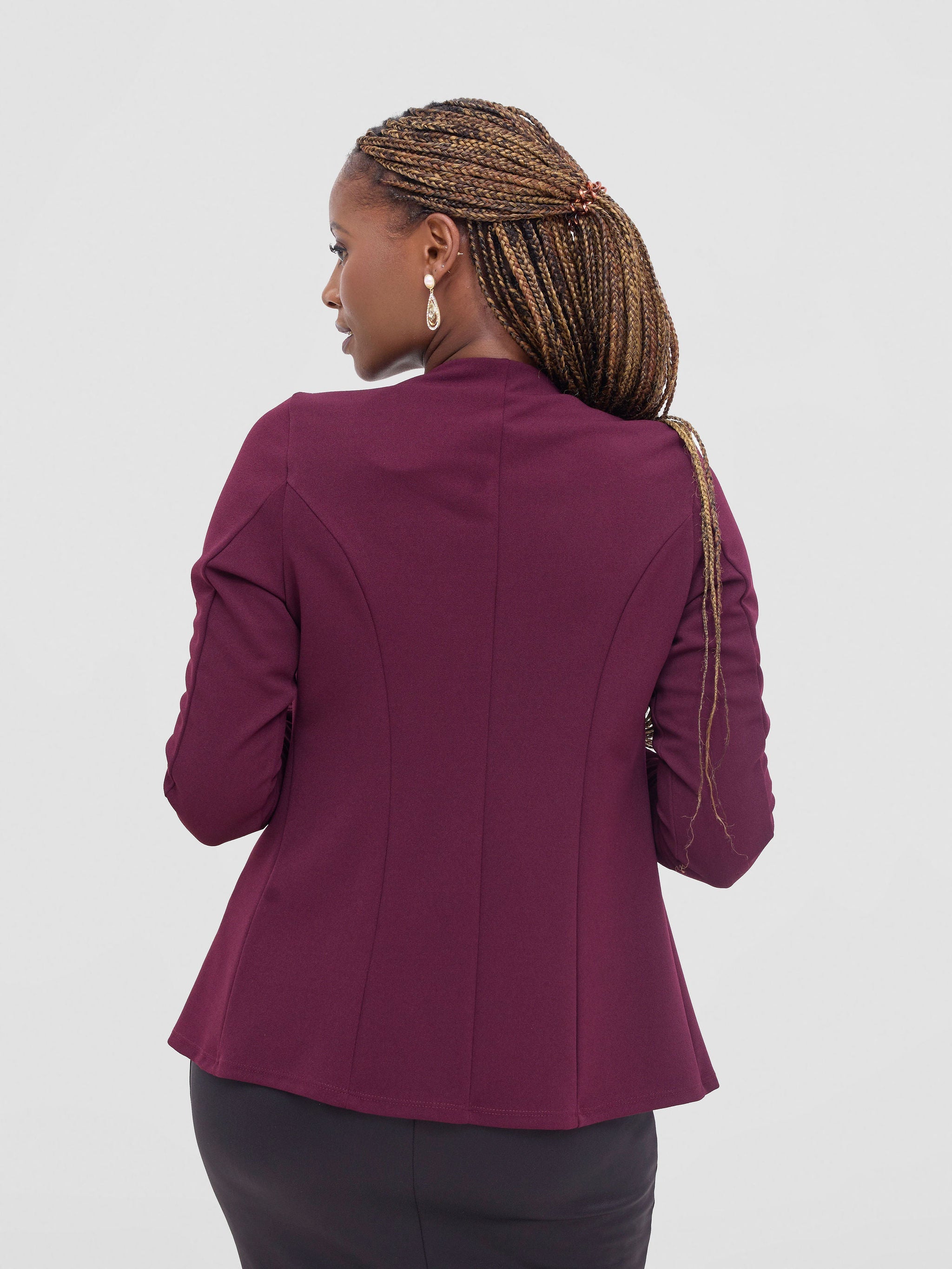 Vivo Basic Dua Jacket - Burgundy