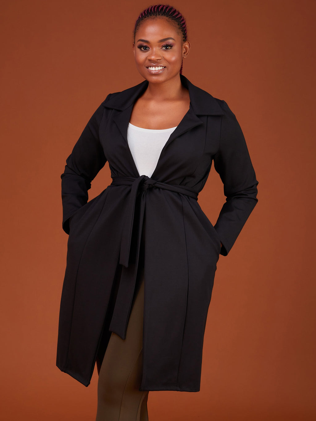 Vivo Basic Trench Coat - Black