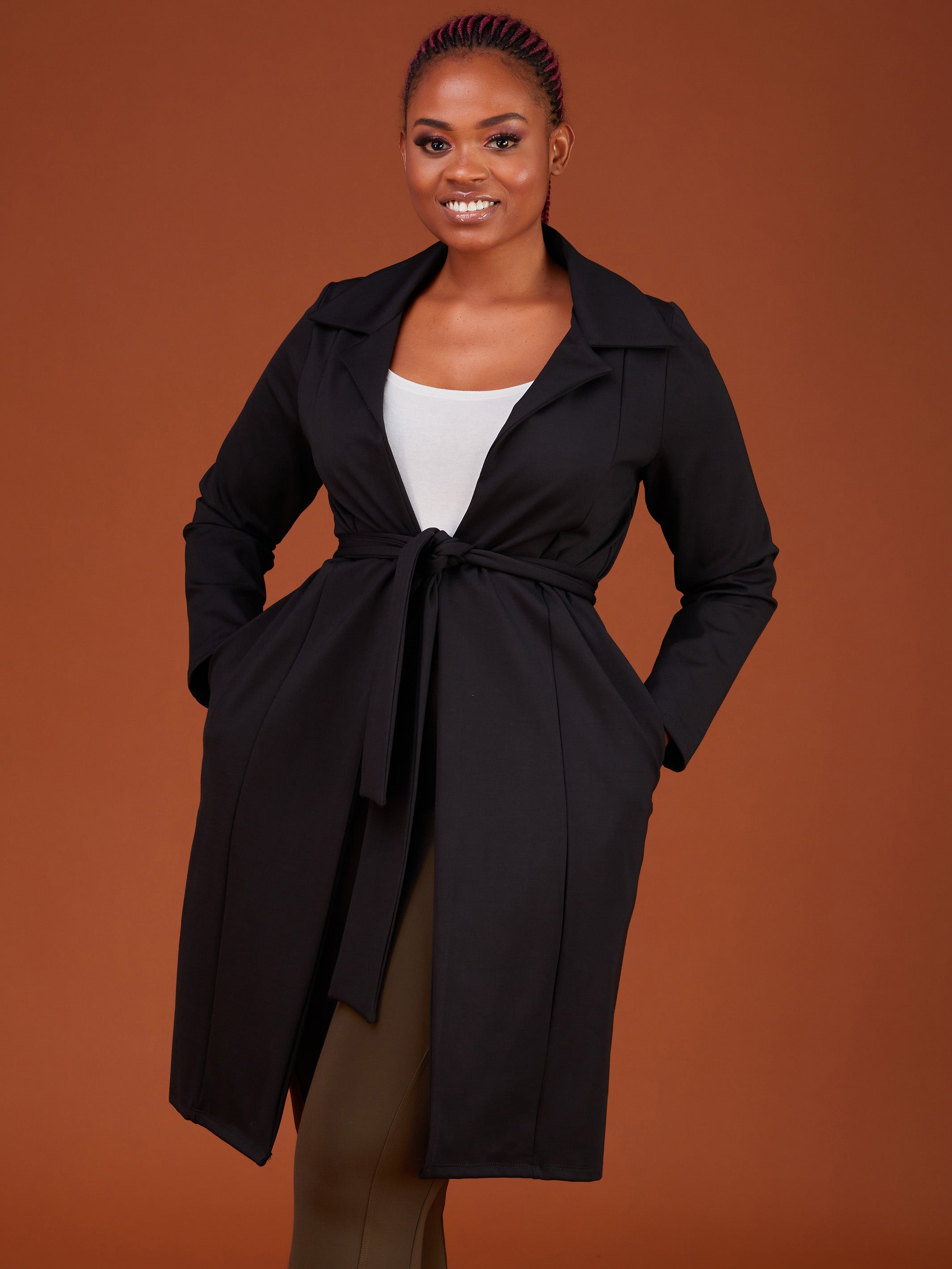 Vivo Basic Trench Coat - Black