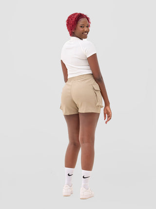 Zoya Sadira Cargo Shorts - Taupe