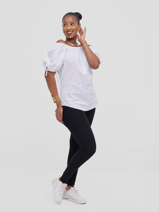 Safari Tawi Off-Shoulder Top - White