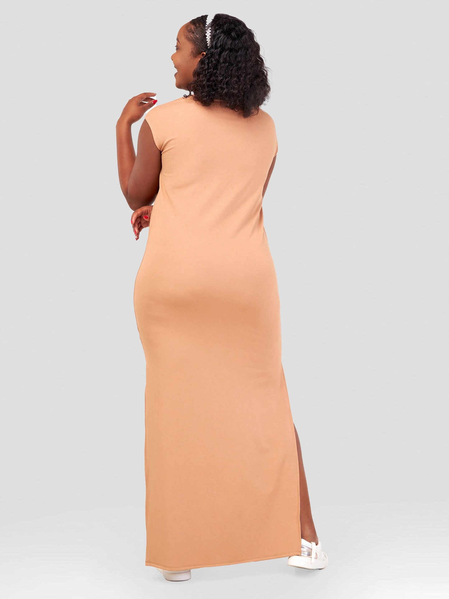Vivo Jira Straight Drop Shoulder Maxi - Tan