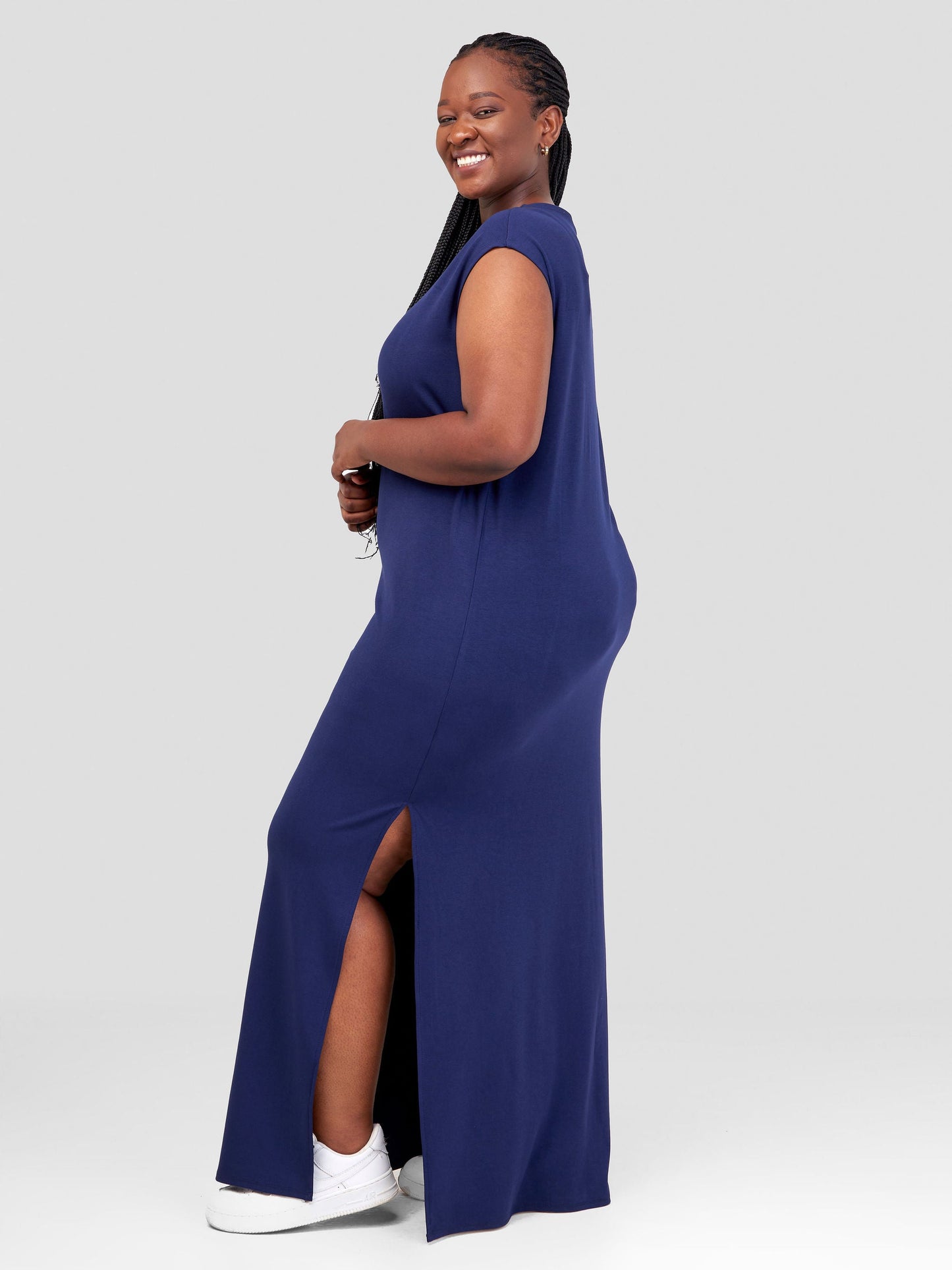 Vivo Jira Straight Drop Shoulder Maxi - Navy Blue