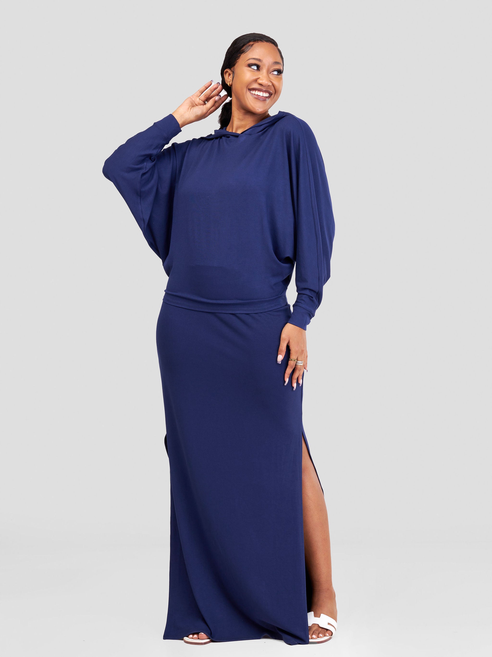 Vivo Jira Maxi Skirt - Navy Blue