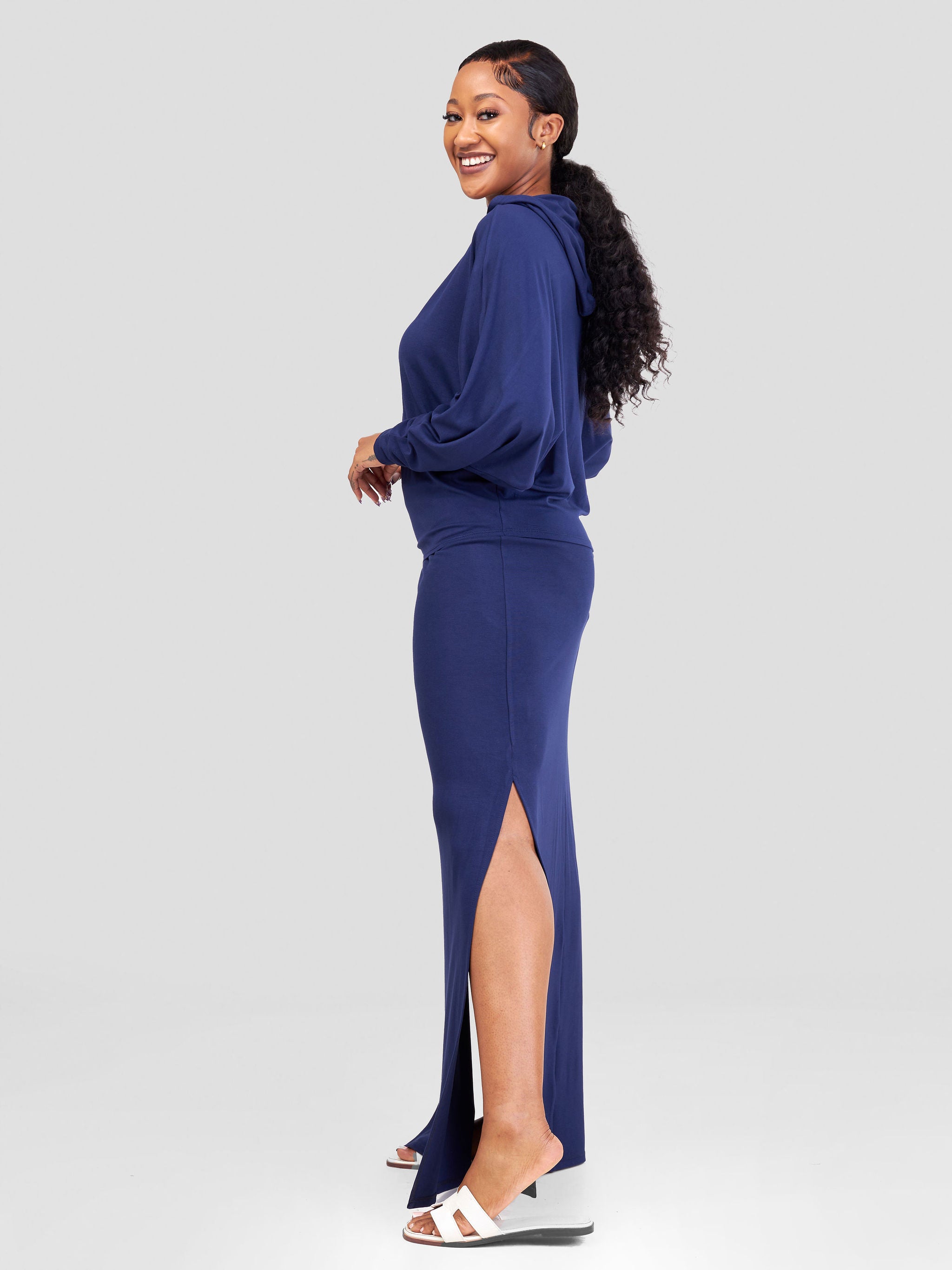 Vivo Jira Maxi Skirt - Navy Blue