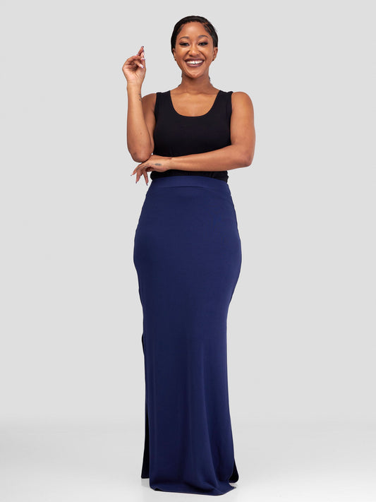Vivo Jira Maxi Skirt - Navy Blue