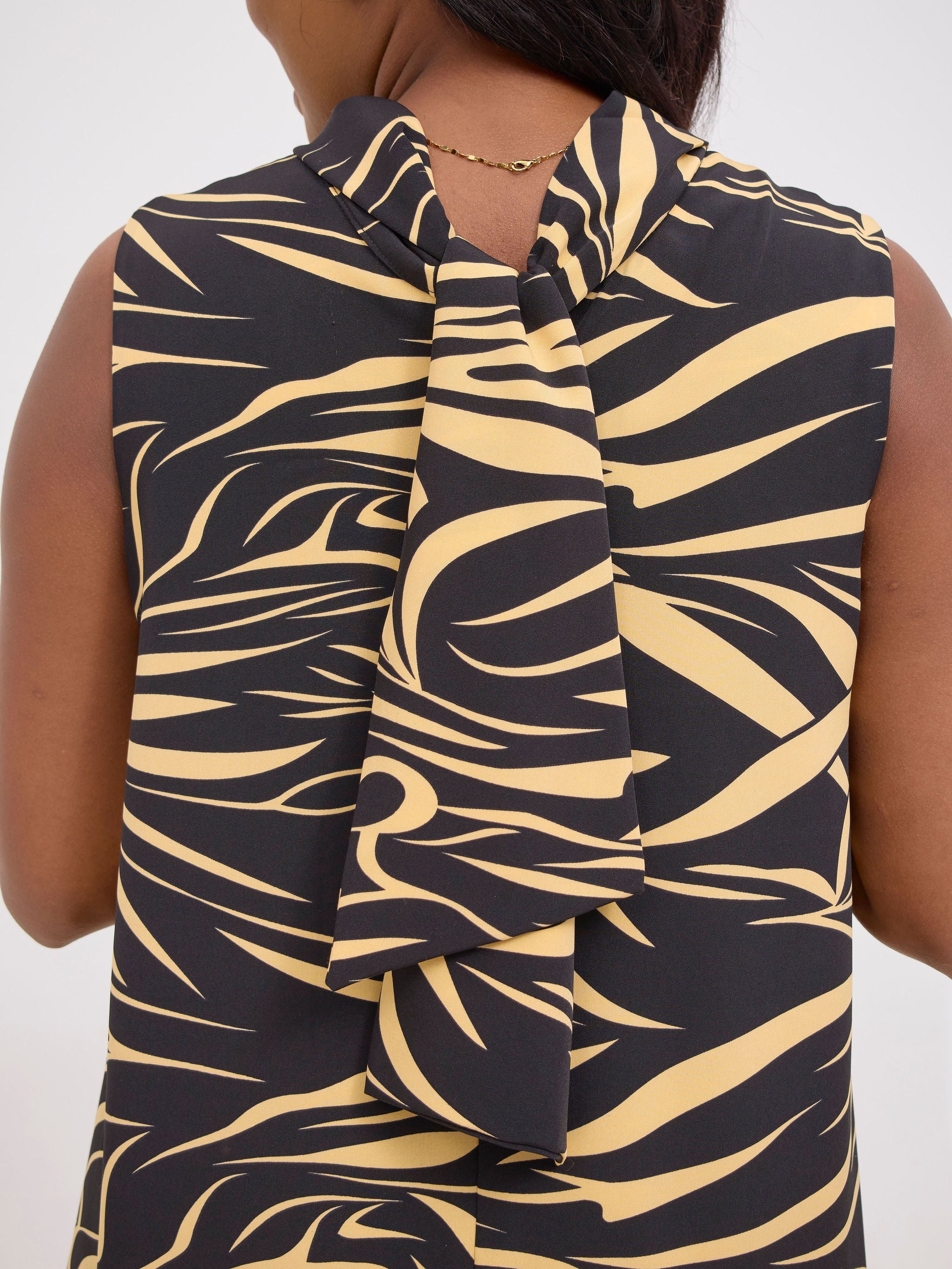 Vivo Bissa Reversible Maxi Dress - Yellow / Black Print