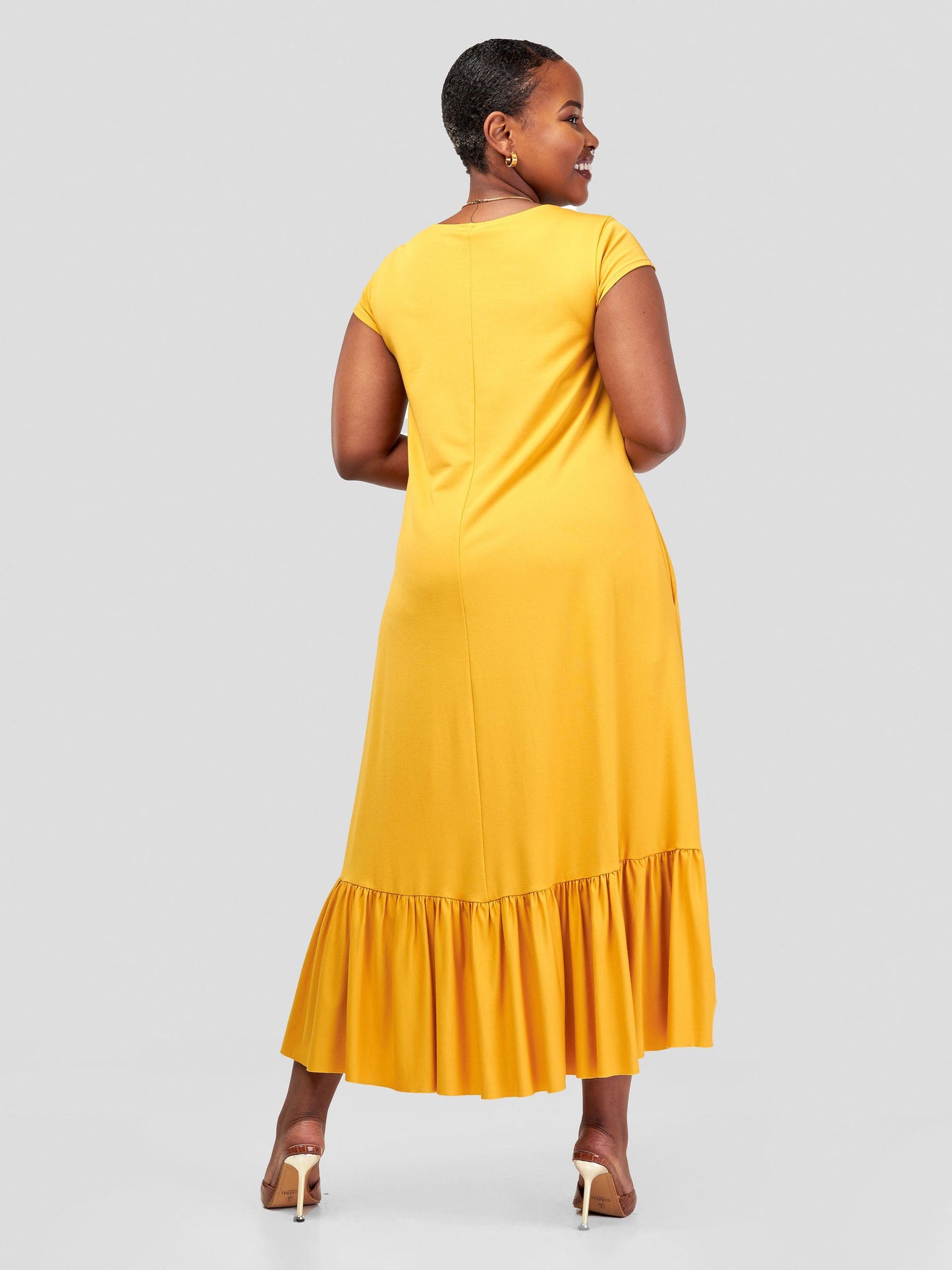 Vivo Lindi High Low Dress - Mustard