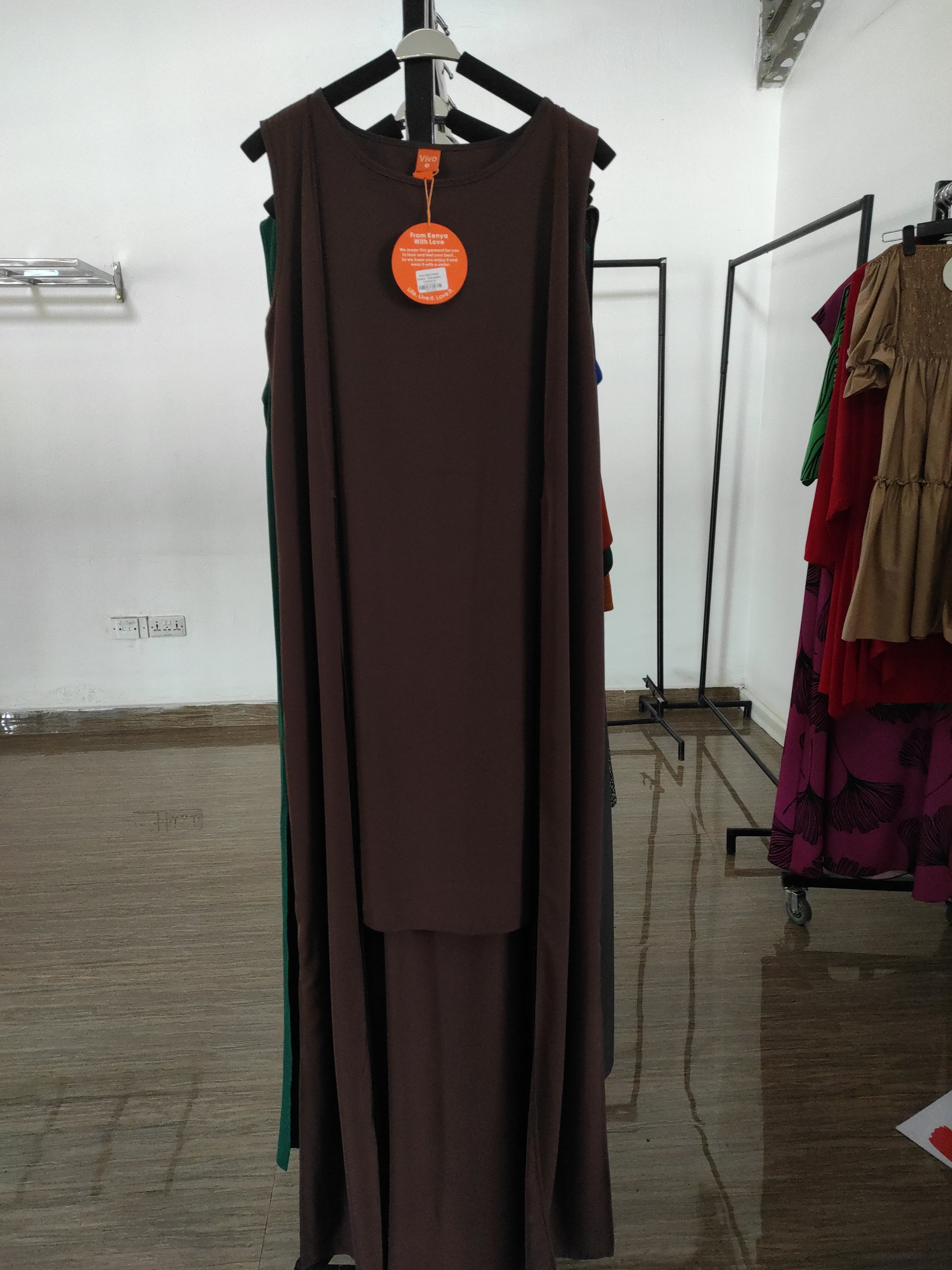 Vivo Dali Panel Dress - Chocolate