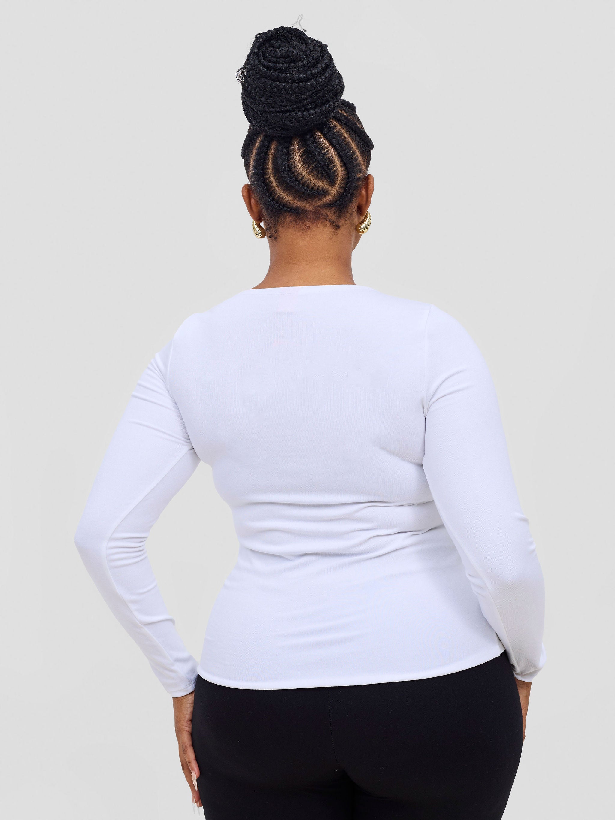 Vivo Basic Val Long Sleeve Top - White