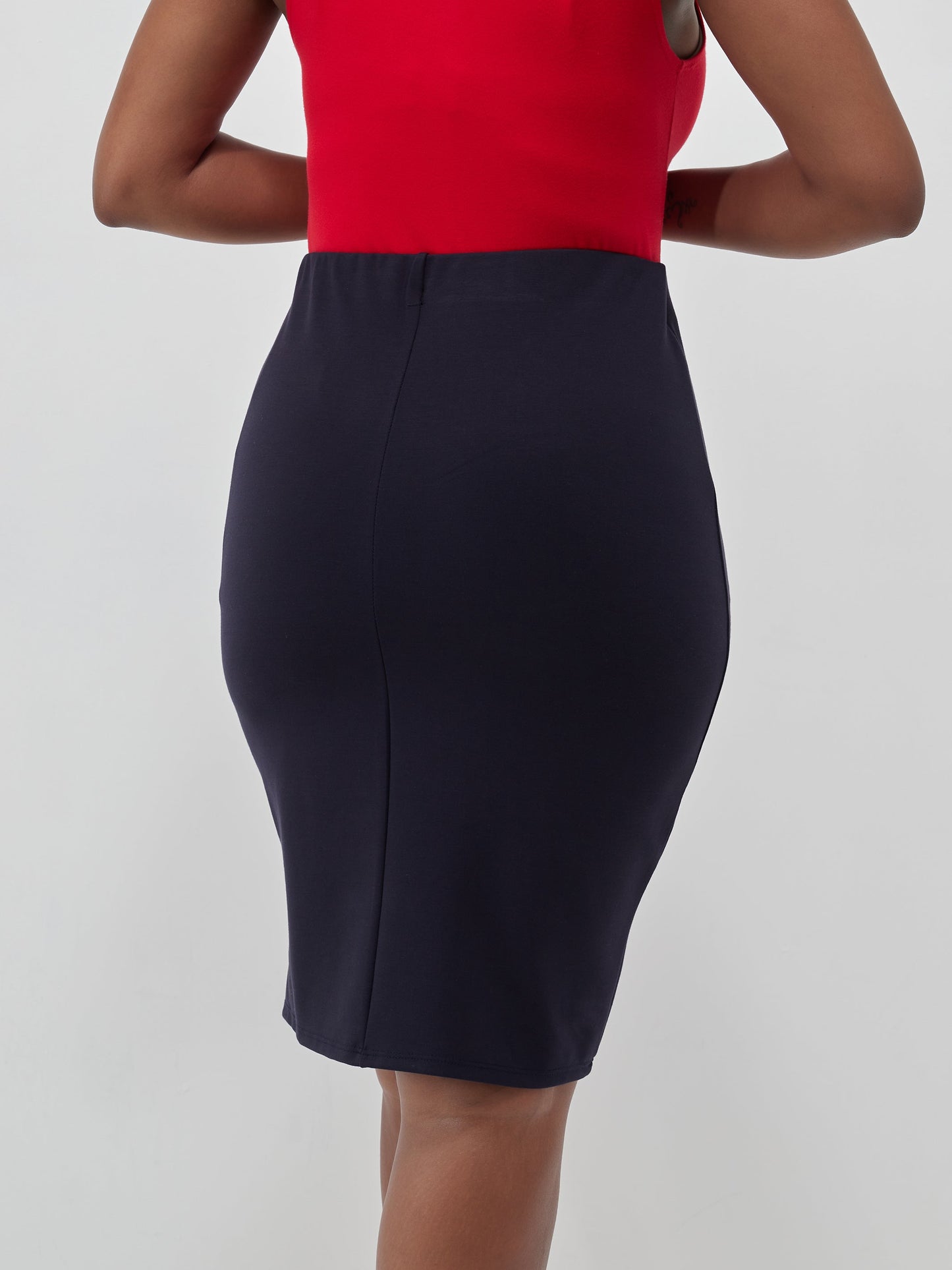 Vivo Basic Pencil Skirt - Navy Blue