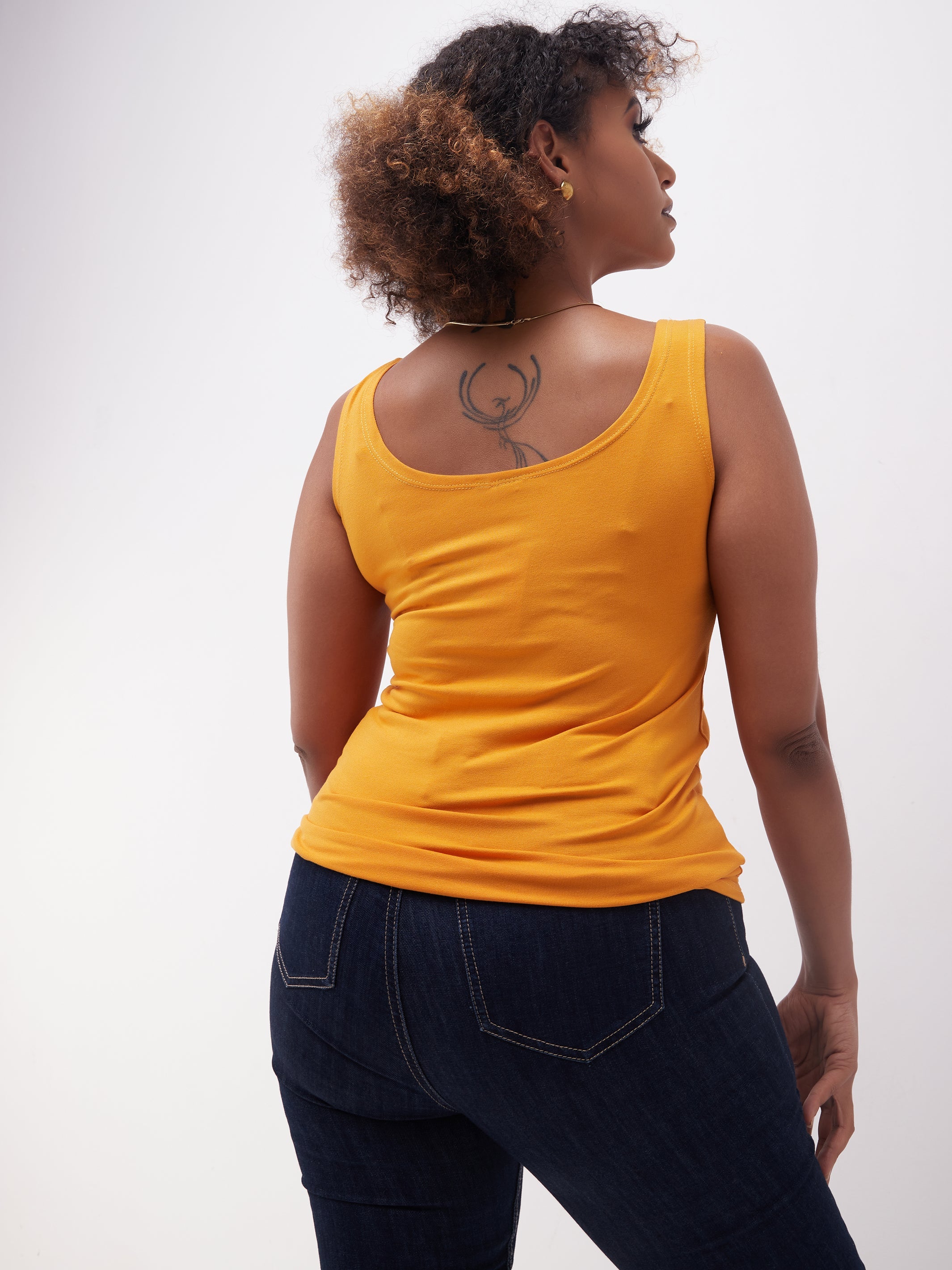 Zoya Basic Tank Top - Mustard