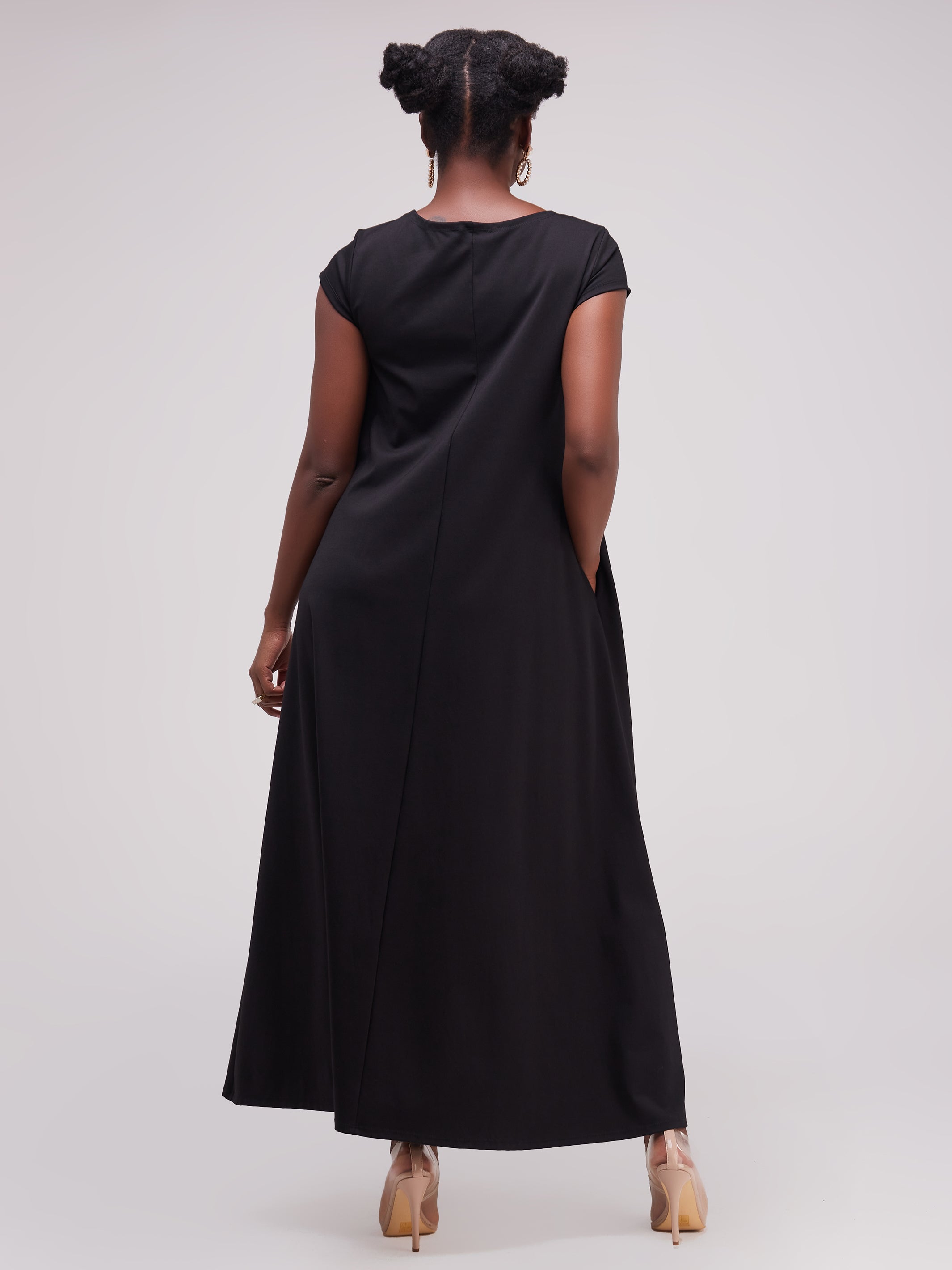 Vivo Basic Kena Tent Maxi Dress - Black