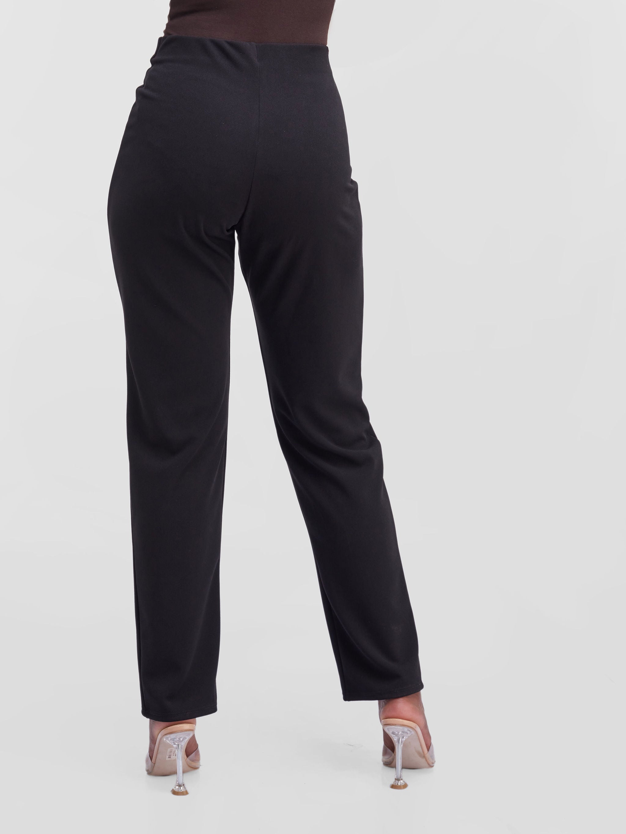 Vivo Basic Straight Leg Pants - Black