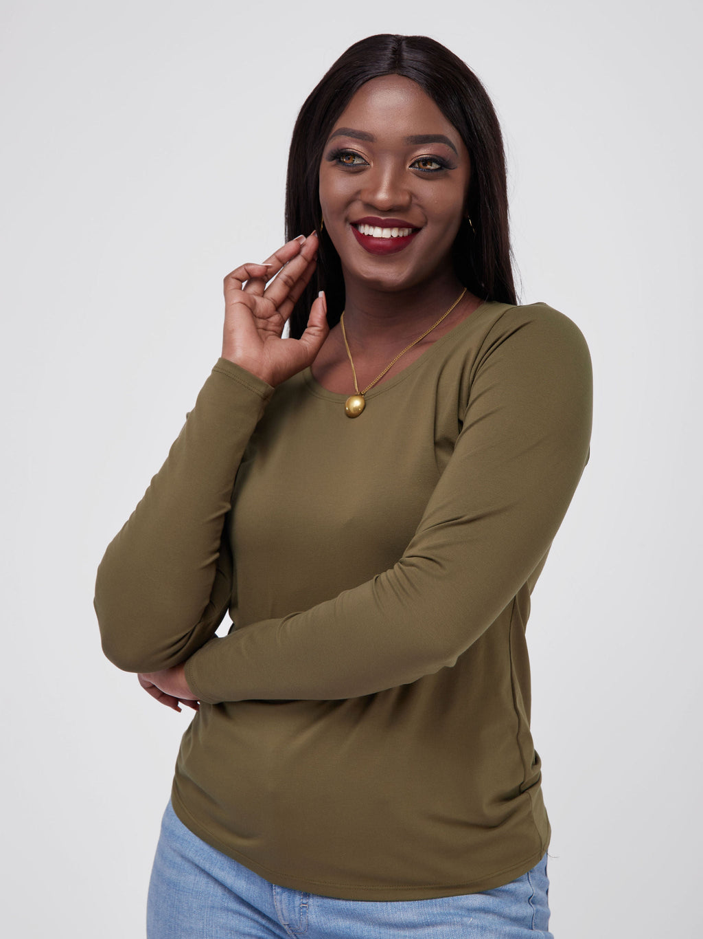 Vivo Basic Long Sleeved Top - Hunters Green