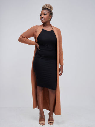 Vivo Long Sleeve Maxi Waterfall - Caramel