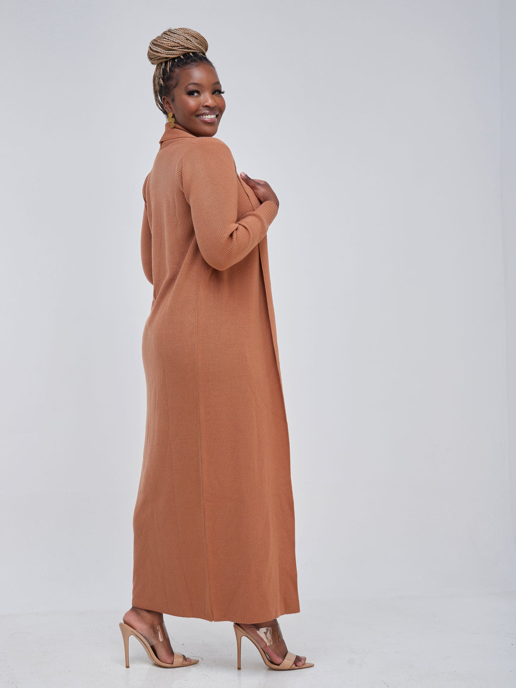 Vivo Long Sleeve Maxi Waterfall - Caramel