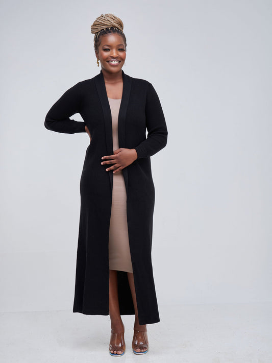 Vivo Long Sleeve Maxi Waterfall - Black