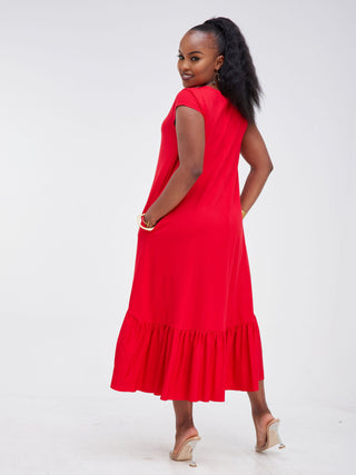 Vivo Lindi High Low Dress - Red
