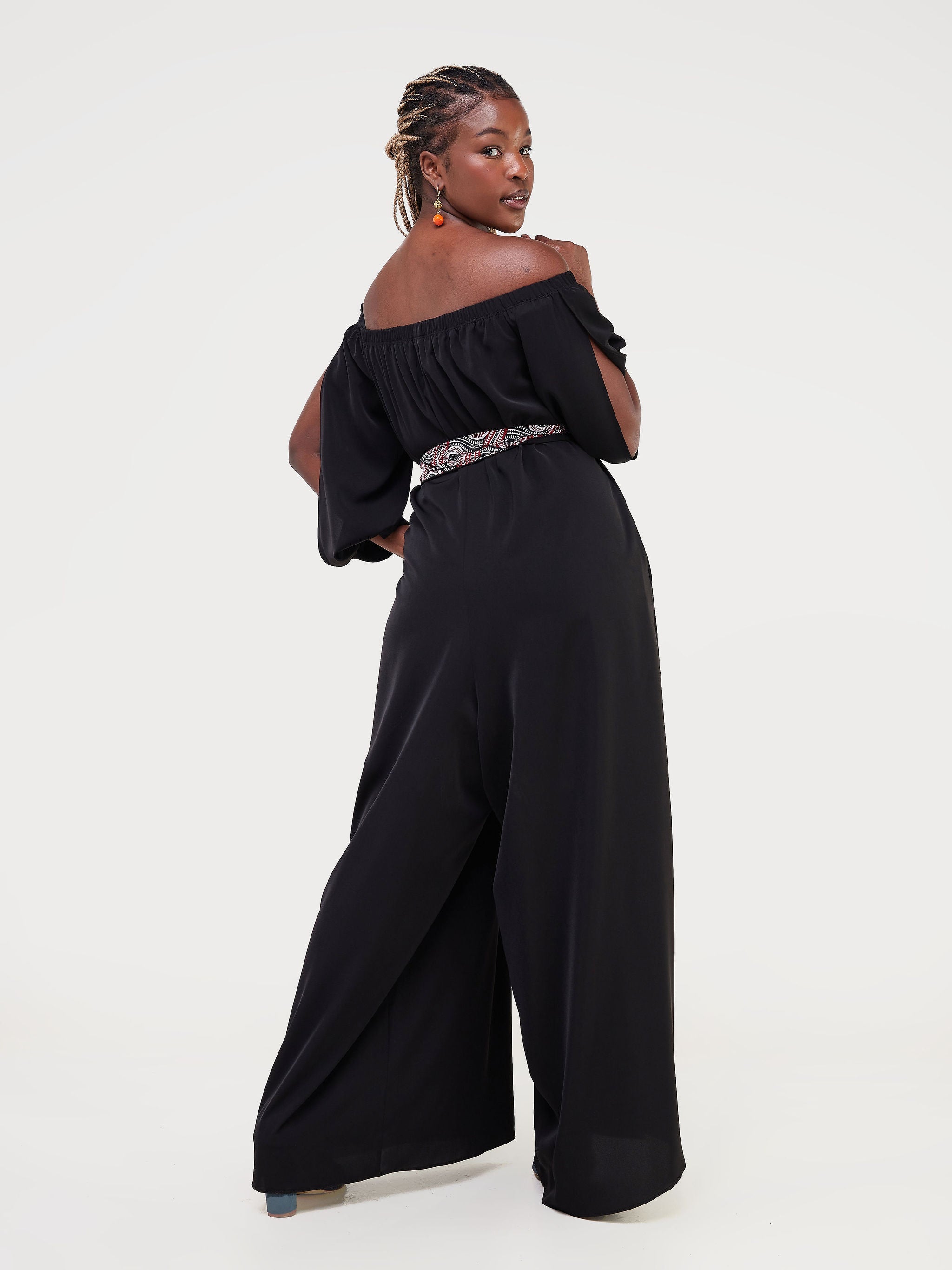 Vivo Yumi Off Shoulder Jumpsuit  - Black