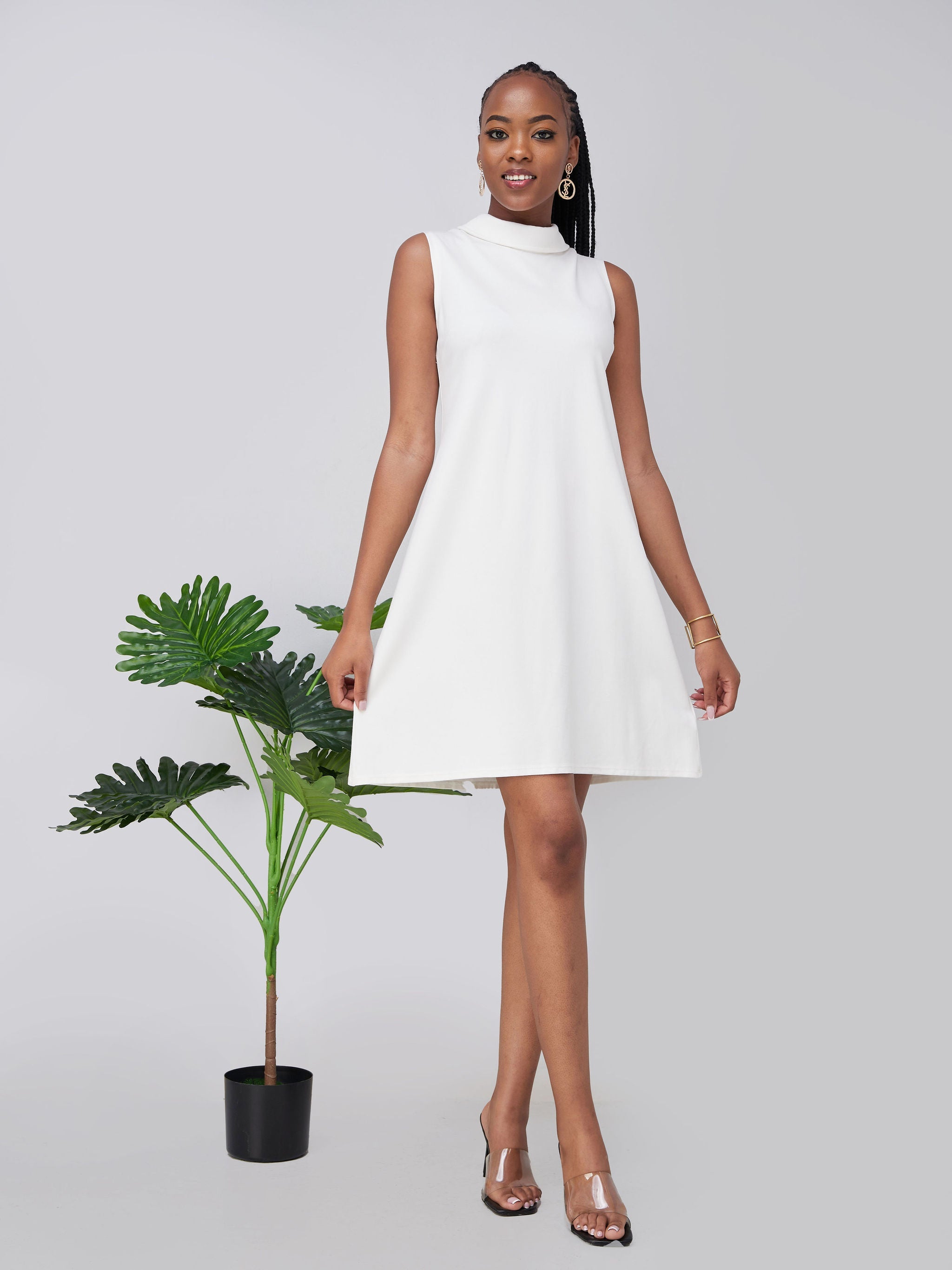 Vivo Chalbi A-line Dress - White