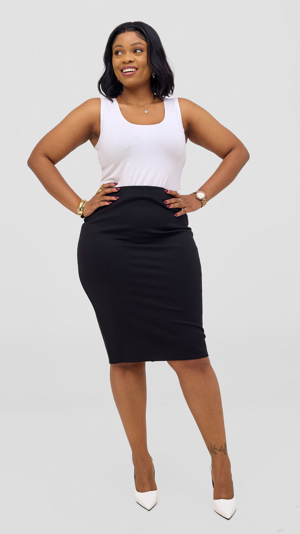 Vivo Waridi Pencil Skirt - Black