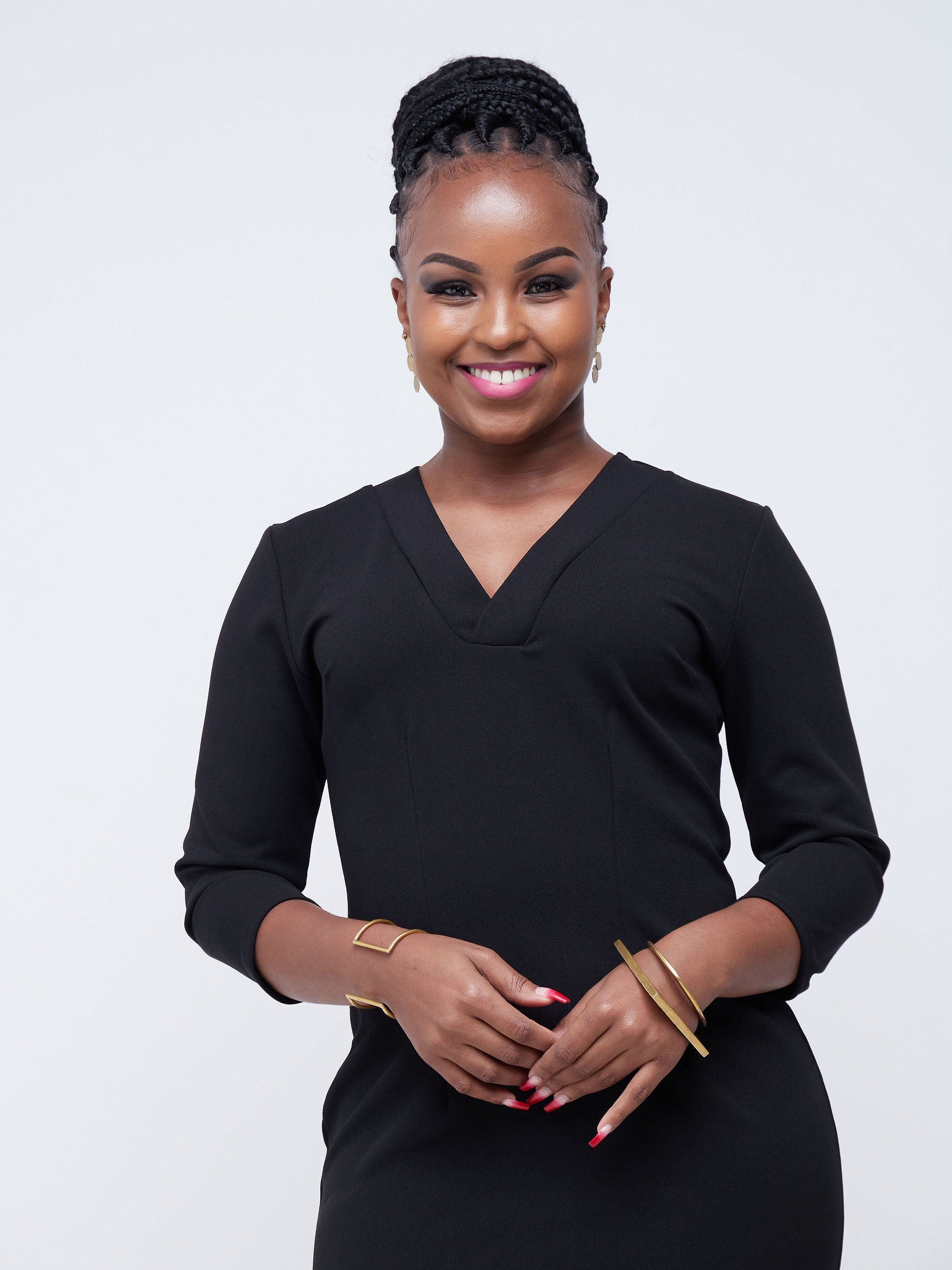 Vivo J.O V-Neck Sheath Dress - Black