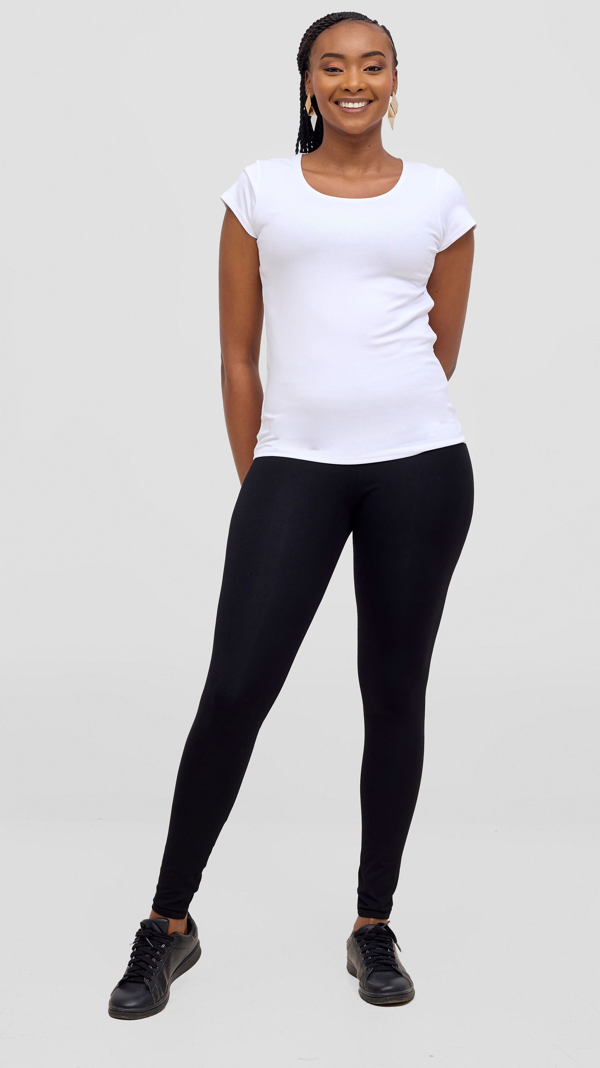 Vivo Basic Val Cap Sleeve Top - White