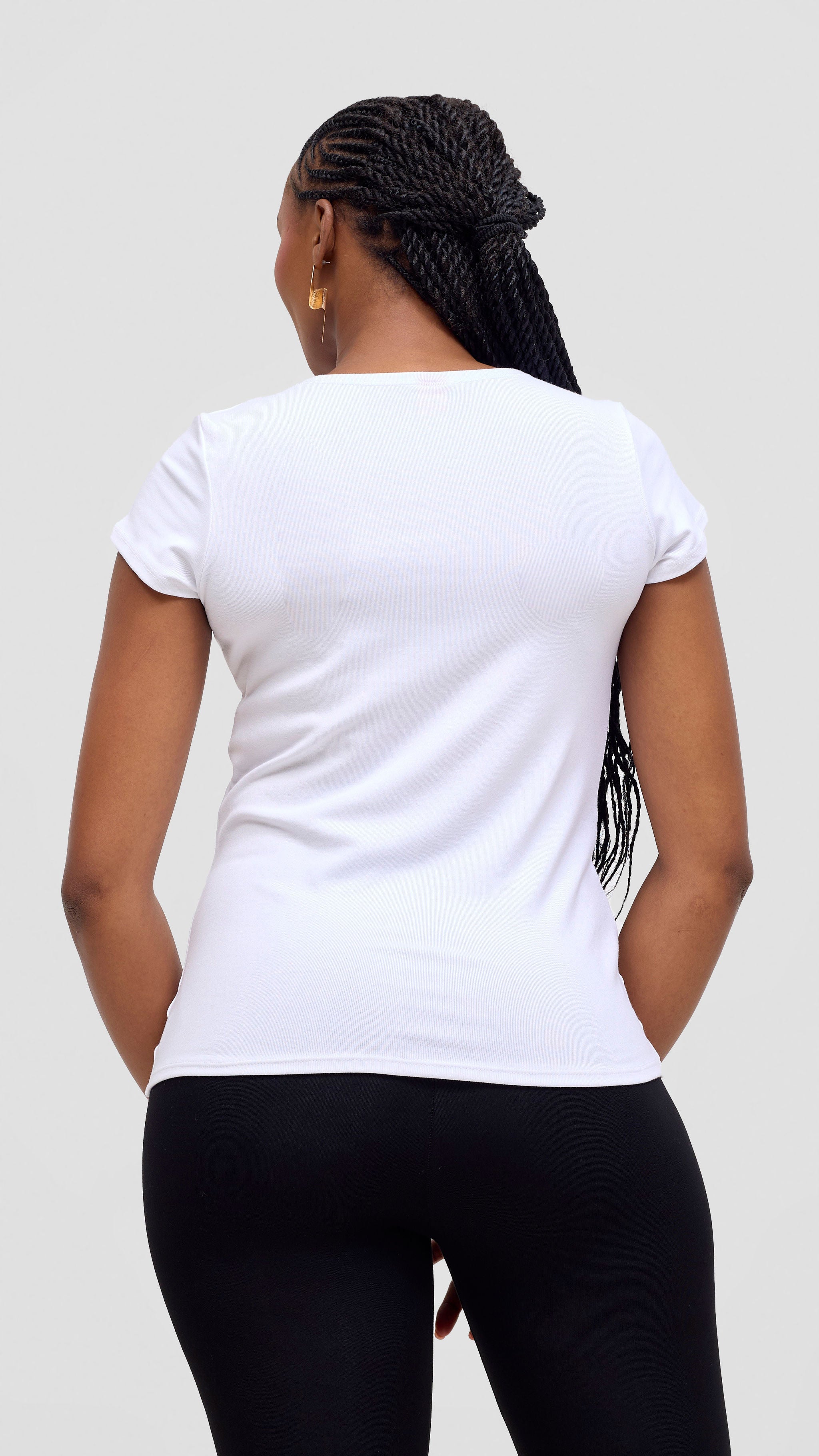 Vivo Basic Val Cap Sleeve Top - White