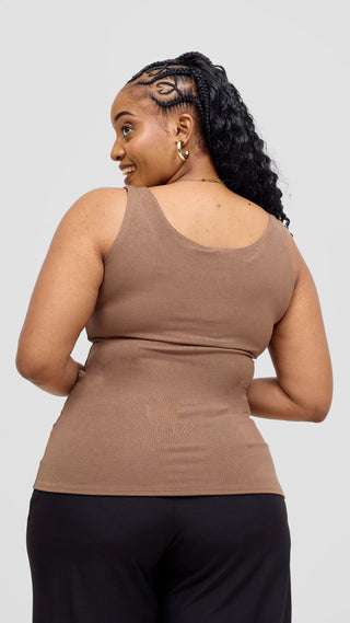 Vivo Basic Tank Top - Dark Taupe