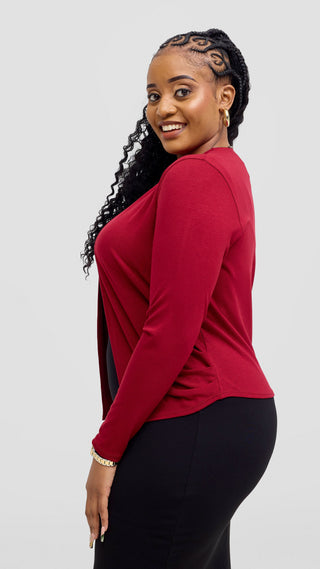 Vivo Basic Sienna Waterfall - Dark Red