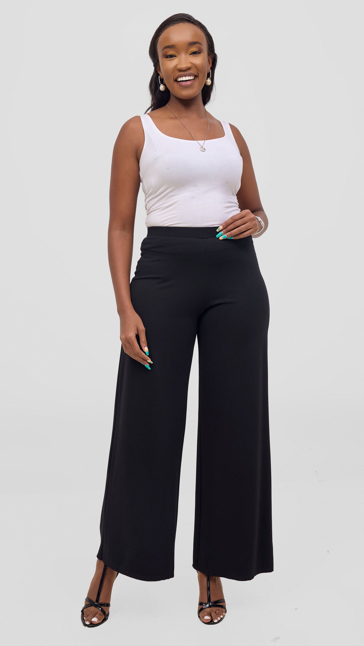 Vivo Aleri Wide Leg Pants - Black