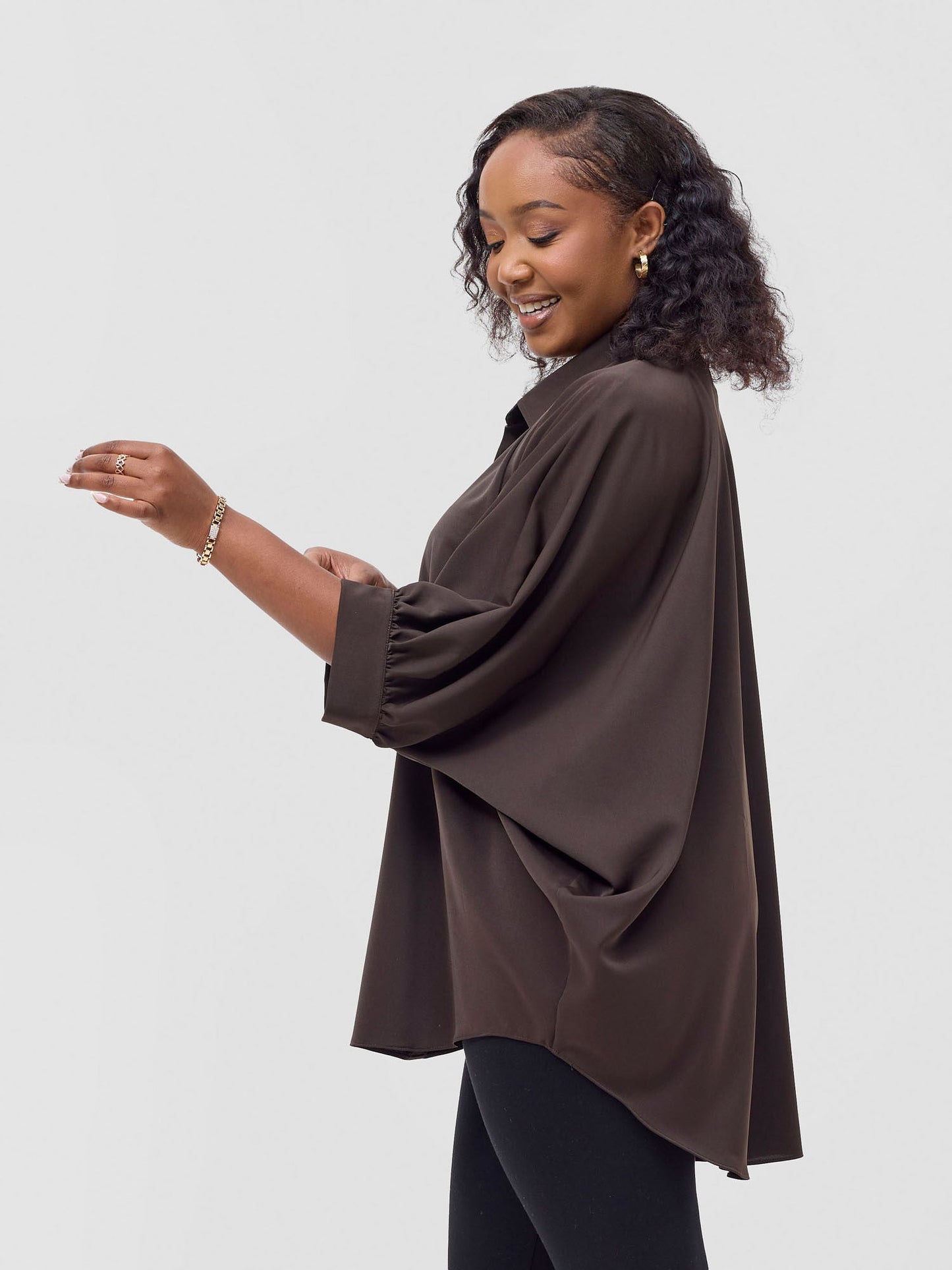 Vivo Ayla Loose Top - Chocolate