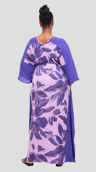 Vivo Iyana Maxi Cover Up - Lilac / Purple Iya Print / Purple